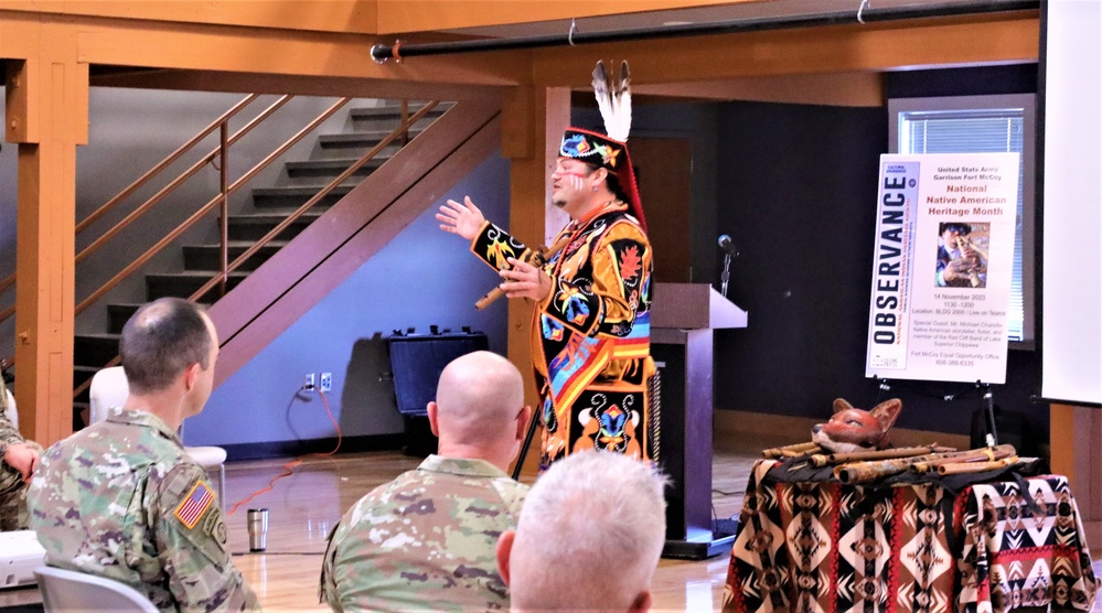 Fort McCoy holds Native American Heritage Month observance with special guest from Red Cliff Band of Lake Superior Chippewa