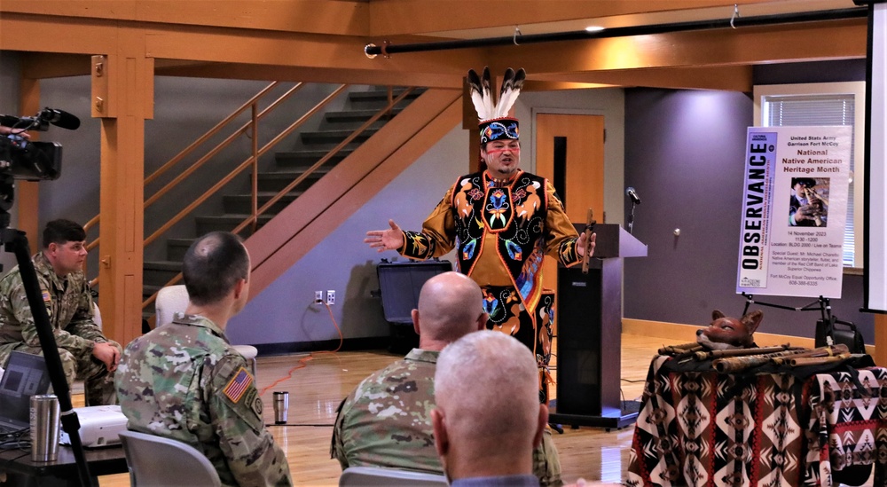 Fort McCoy holds Native American Heritage Month observance with special guest from Red Cliff Band of Lake Superior Chippewa