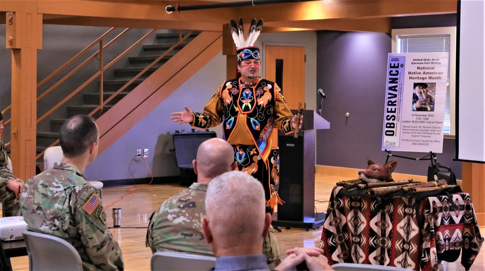 Fort McCoy holds Native American Heritage Month observance with special guest from Red Cliff Band of Lake Superior Chippewa