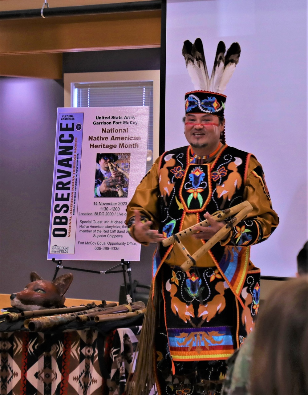 Fort McCoy holds Native American Heritage Month observance with special guest from Red Cliff Band of Lake Superior Chippewa