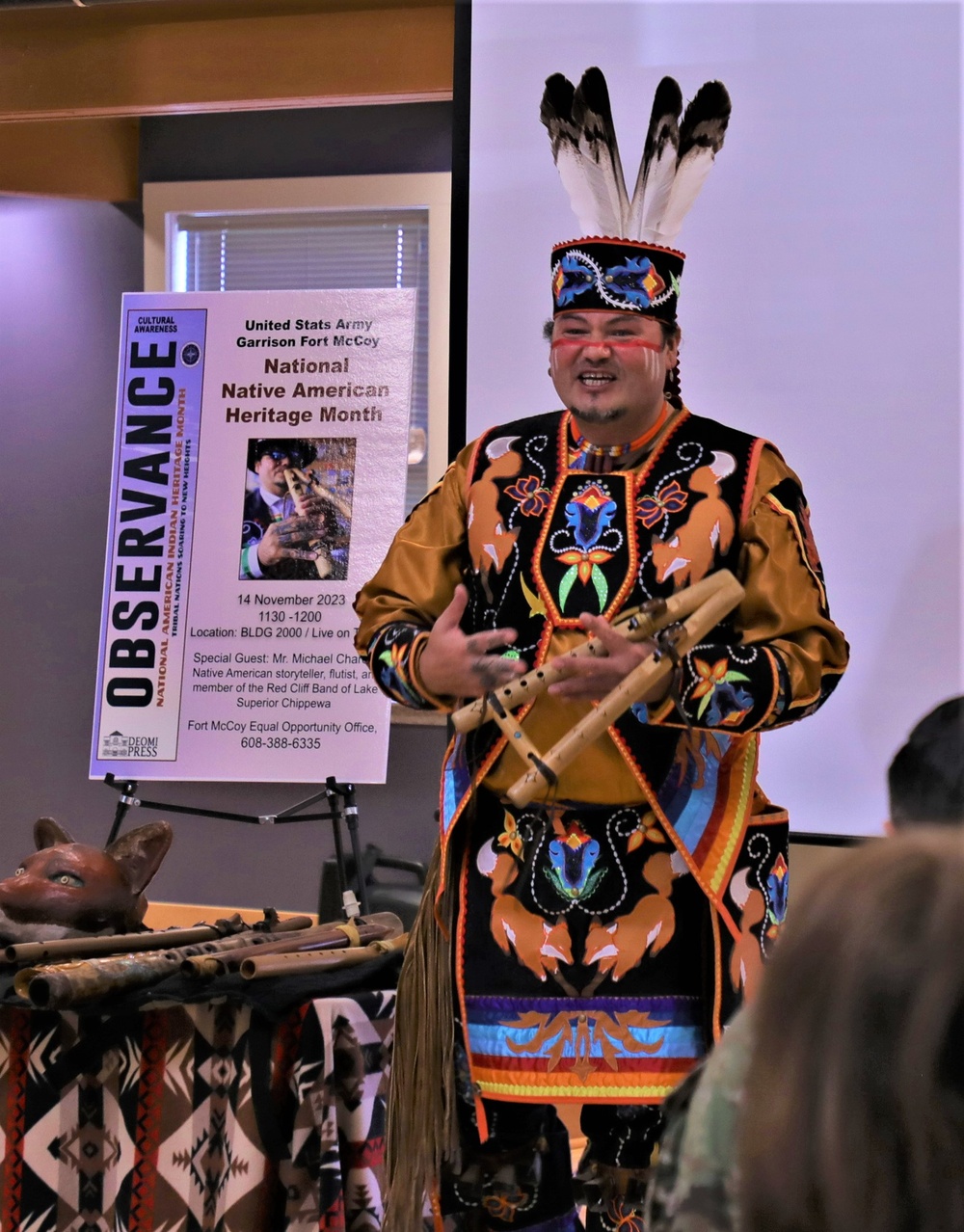 Fort McCoy holds Native American Heritage Month observance with special guest from Red Cliff Band of Lake Superior Chippewa