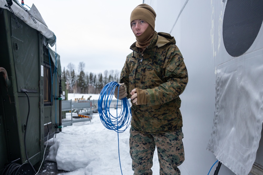 Freezing Winds 23: Communications for Marine All Weather Fighter Attack Squadron 224 arrive