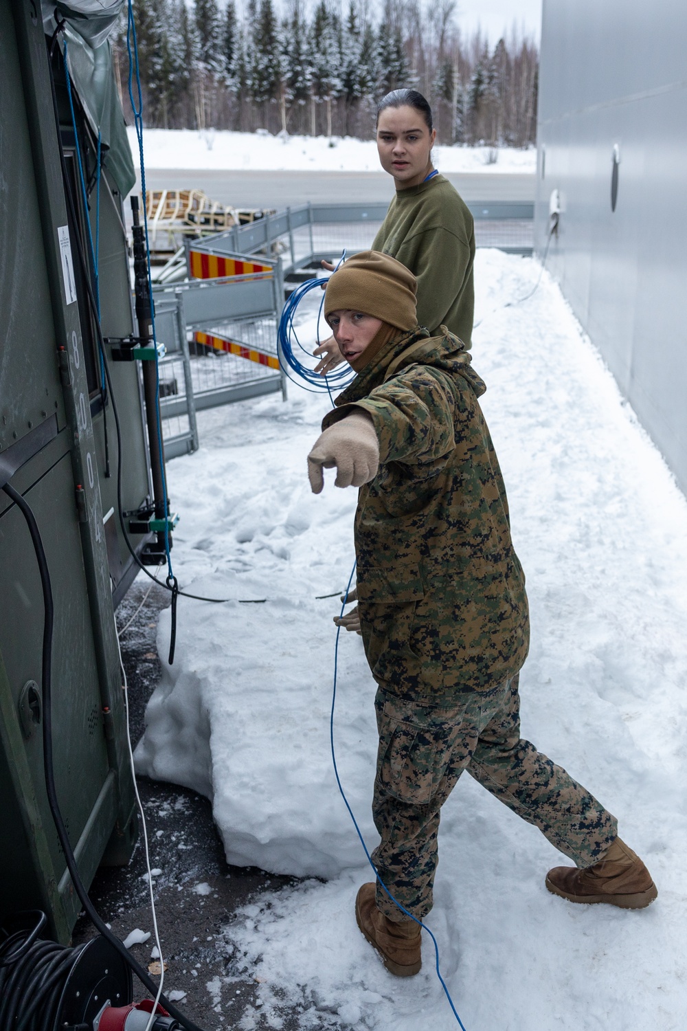 Freezing Winds 23: Communications for Marine All Weather Fighter Attack Squadron 224 arrive