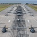 United in Strength: aircraft line the runway at Kadena Air Base