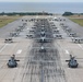 United in Strength: aircraft line the runway at Kadena Air Base