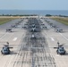 United in Strength: aircraft line the runway at Kadena Air Base
