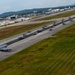 United in Strength: aircraft line the runway at Kadena Air Base