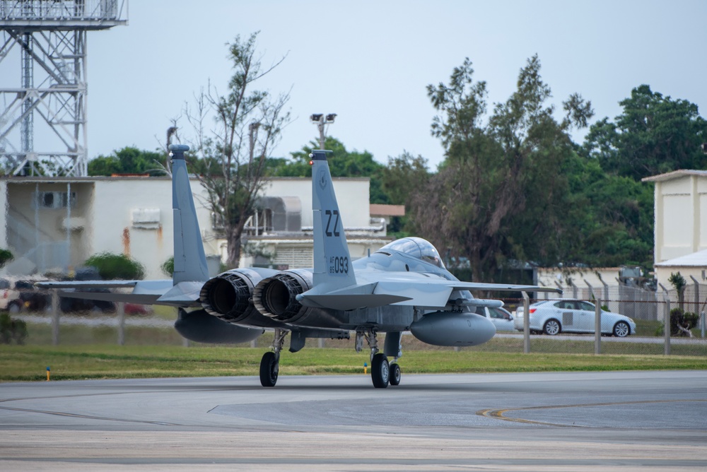 United in Strength: aircraft line the runway at Kadena Air Base