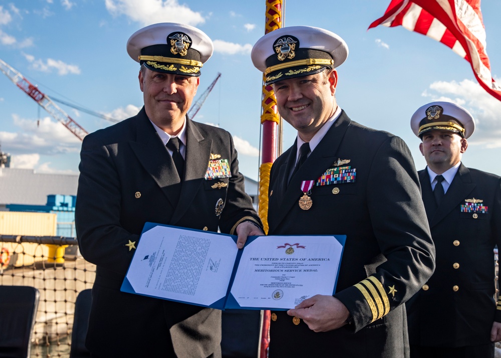 USS Rafael Peralta (DDG 115) Conducts Change of Command Ceremony