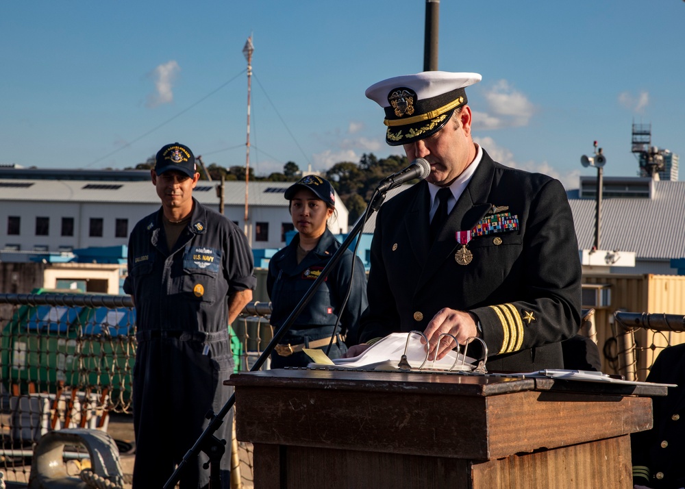 USS Rafael Peralta (DDG 115) Conducts Change of Command Ceremony