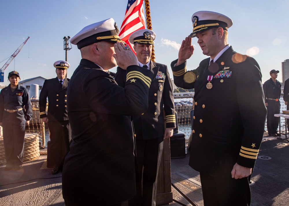 USS Rafael Peralta (DDG 115) Conducts Change of Command Ceremony