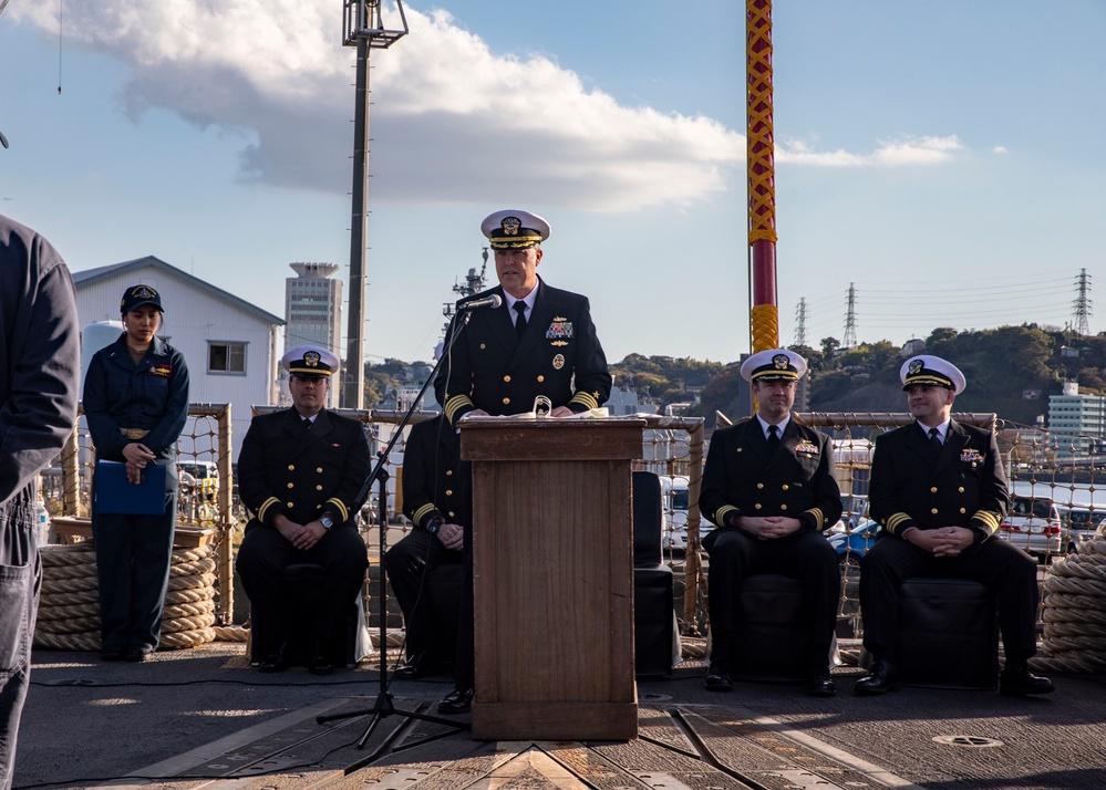 USS Rafael Peralta (DDG 115) Conducts Change of Command Ceremony