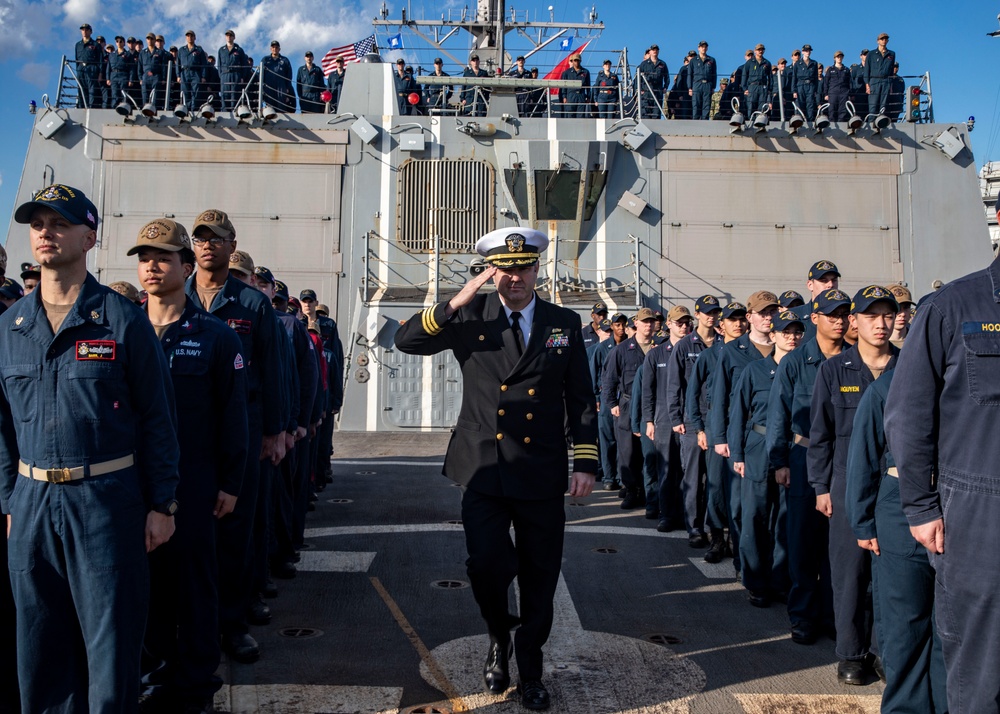 USS Rafael Peralta (DDG 115) Conducts Change of Command Ceremony