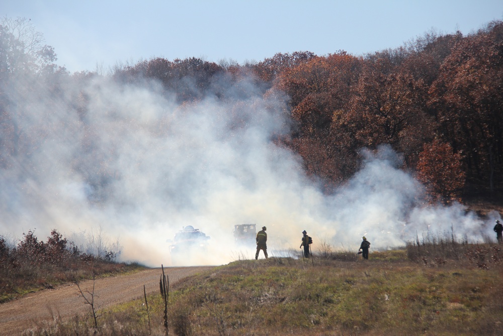Fort McCoy prescribed burn team manages mid-November prescribed burn at installation
