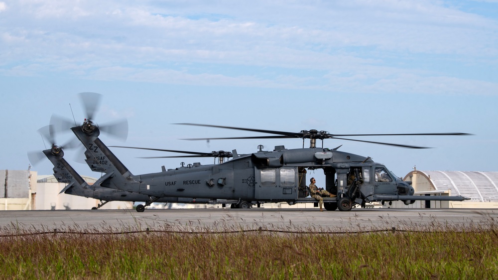 United in Strength: aircraft line the runway at Kadena Air Base