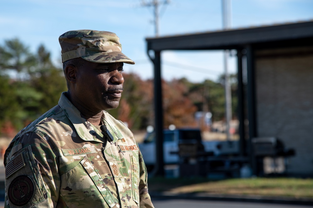 Command Chief Master Sgt. Maurice L. Williams Visits 177th Fighter Wing