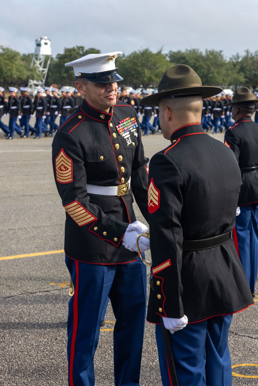 Sergeant Major of the Marine Corps, SgtMaj Carlos Ruiz, Visits MCRD Parris Island, S.C.