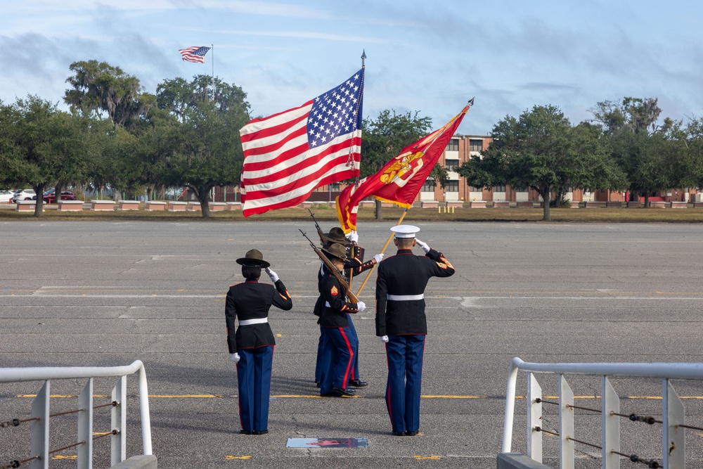 Sergeant Major of the Marine Corps, SgtMaj Carlos Ruiz, Visits MCRD Parris Island, S.C.