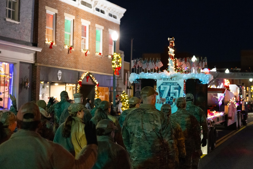 109th Airlift Grand Marshalls Schenectady's Holiday Parade, Bringing Patriotic Pride and Festive Spirit