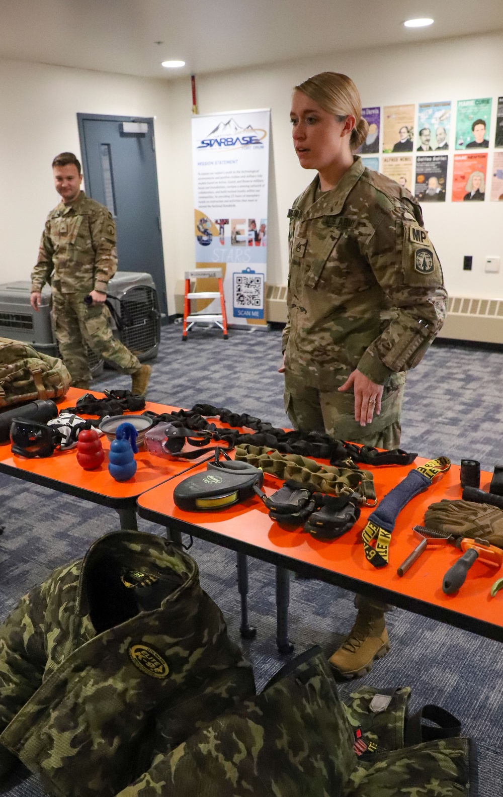 91st Military Police Battalion and Fort Drum Police Detective visit STARBASE