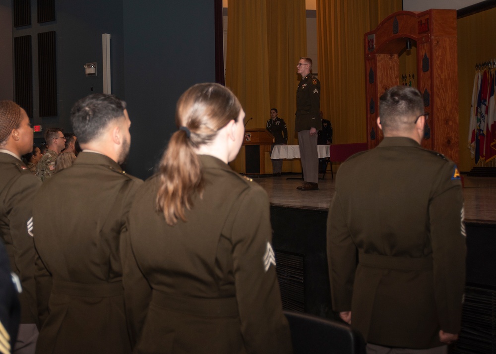 Fort Leonard Wood inducts 21 Soldiers into NCO Corps during ceremony