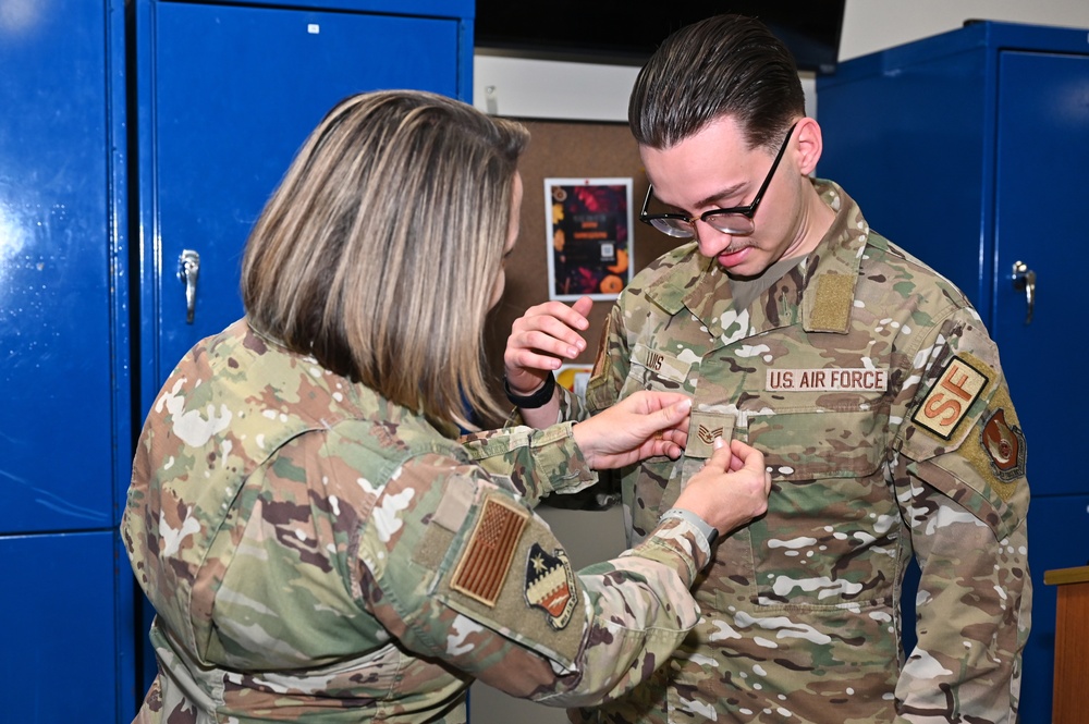 SFS defender receives STEP promotion