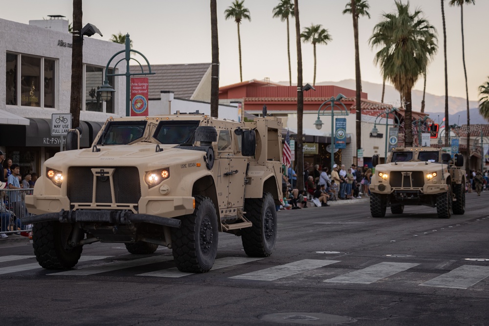 MCAGCC Marines and Sailors march in Palm Springs’ 26th annual Veterans Day Parade