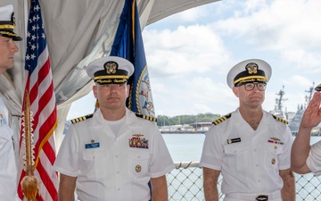 USS Hawaii Holds Change of Command Ceremony Aboard Historic Battleship Missouri