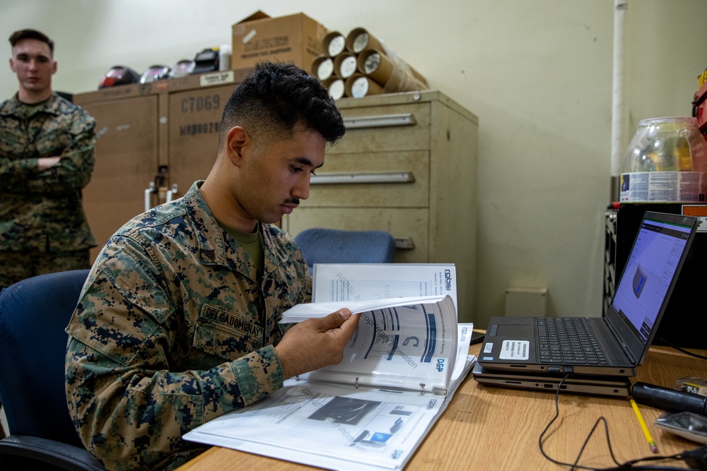 U.S. Marines with 3rd Maintenance Battalion Test Developing Software