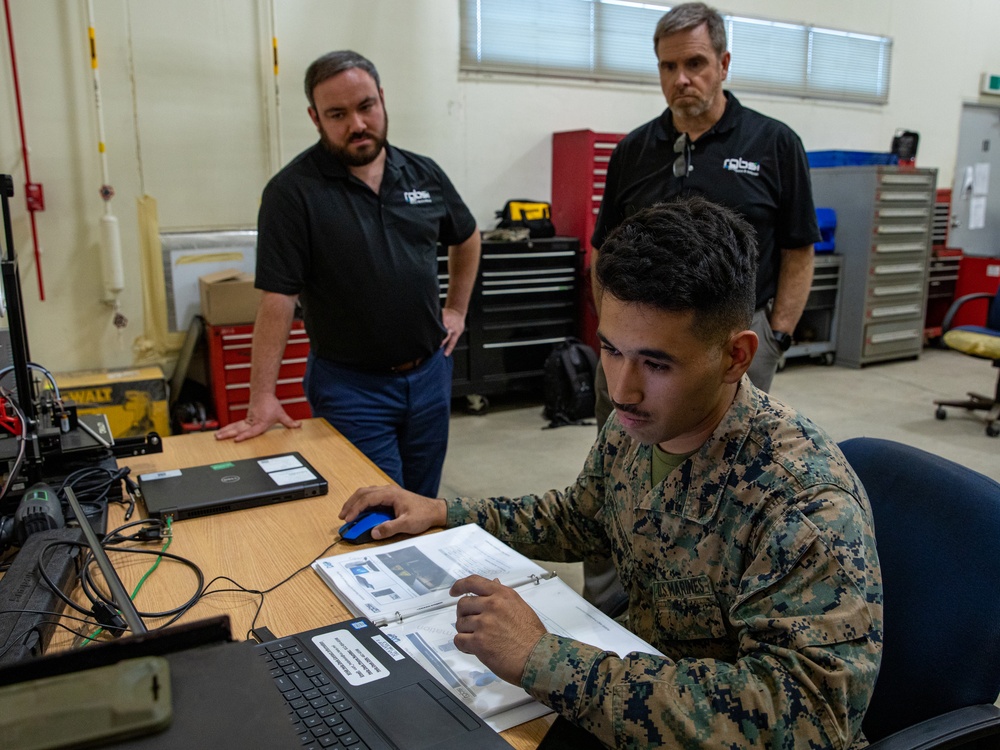 U.S. Marines with 3rd Maintenance Battalion Test Developing Software