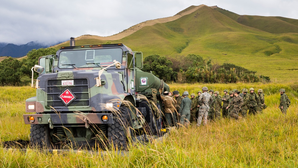 Resolute Dragon 23 | MWSS-171, JGSDF Conduct Bilateral Fueling, MEDEVAC Drill at Camp Jumonjibaru