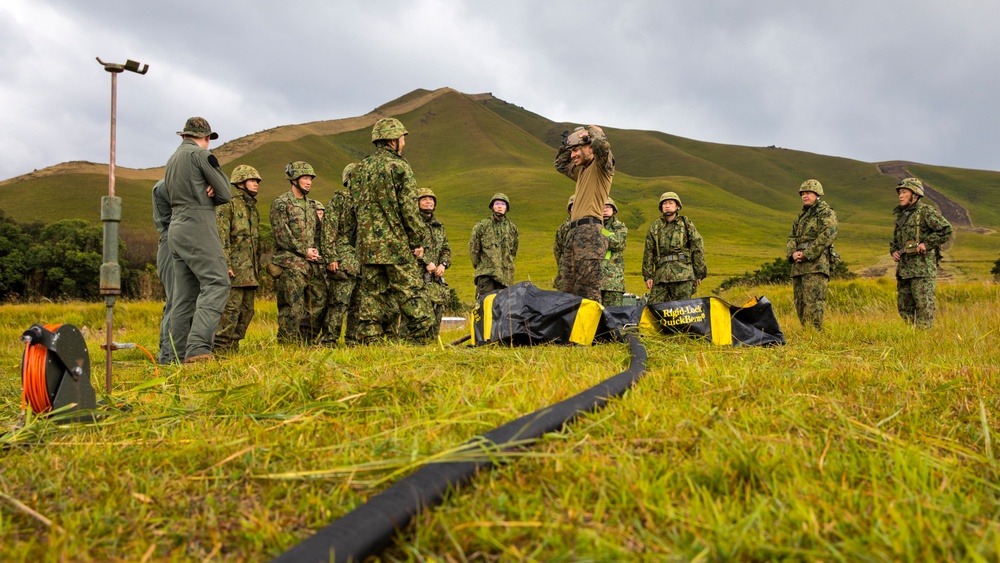 Resolute Dragon 23 | MWSS-171, JGSDF Conduct Bilateral Fueling, MEDEVAC Drill at Camp Jumonjibaru
