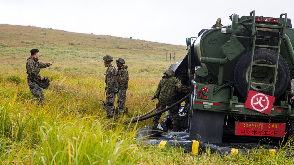 Resolute Dragon 23 | MWSS-171, JGSDF Conduct Bilateral Fueling, MEDEVAC Drill at Camp Jumonjibaru