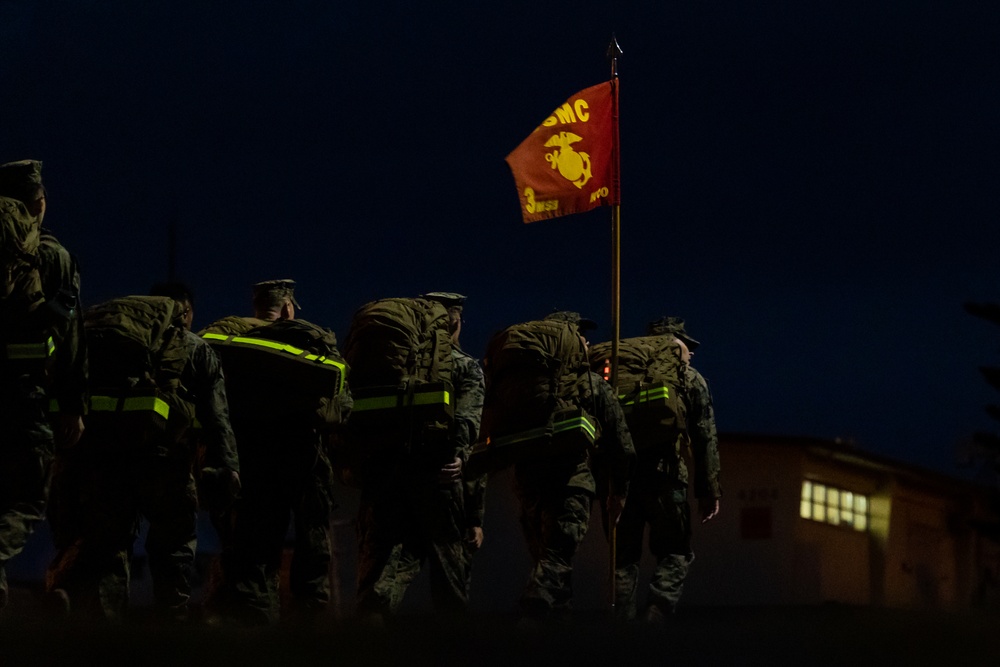 III MEF Marines conduct 5k hike on Camp Courtney