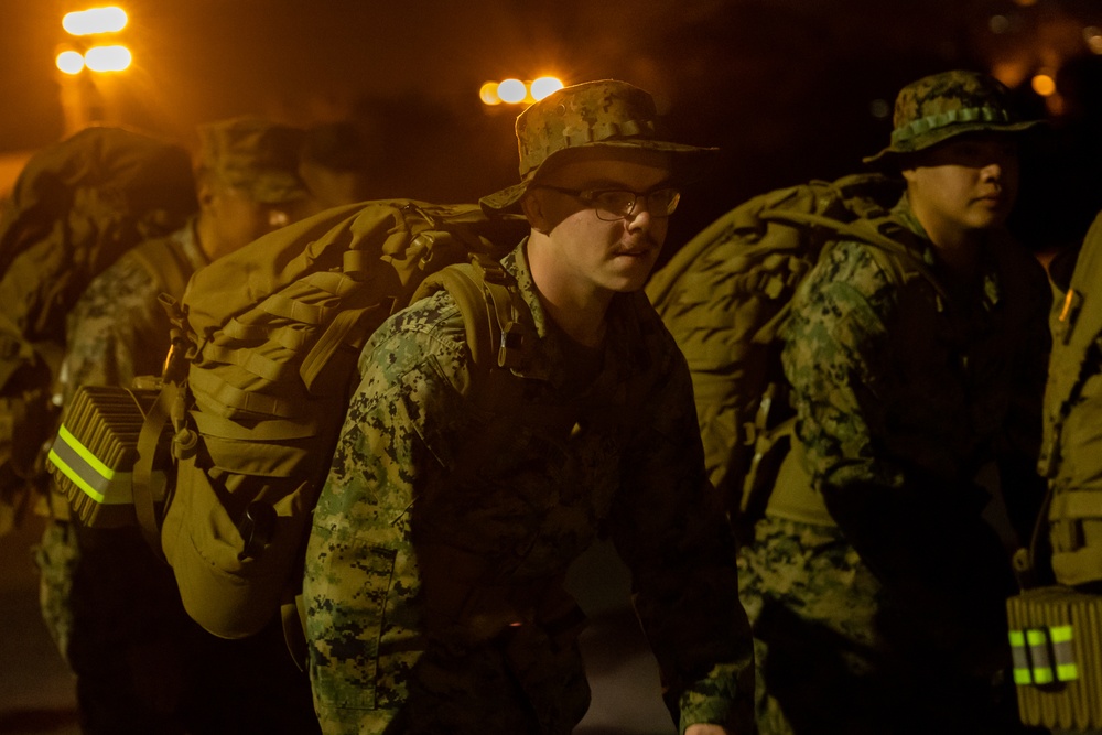III MEF Marines conduct 5k hike on Camp Courtney
