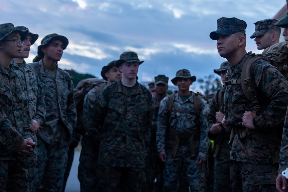 III MEF Marines conduct 5k hike on Camp Courtney