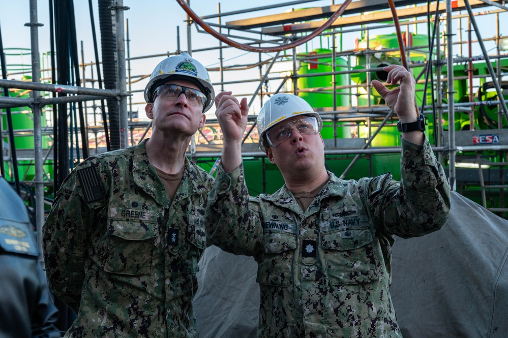 Commander of U.S. Navy Surface Ship Maintenance Visits Forward-Deployed Maintenance Locations