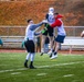 U.S. Marines with Marine Corps Air Facility compete in the Turkey Bowl