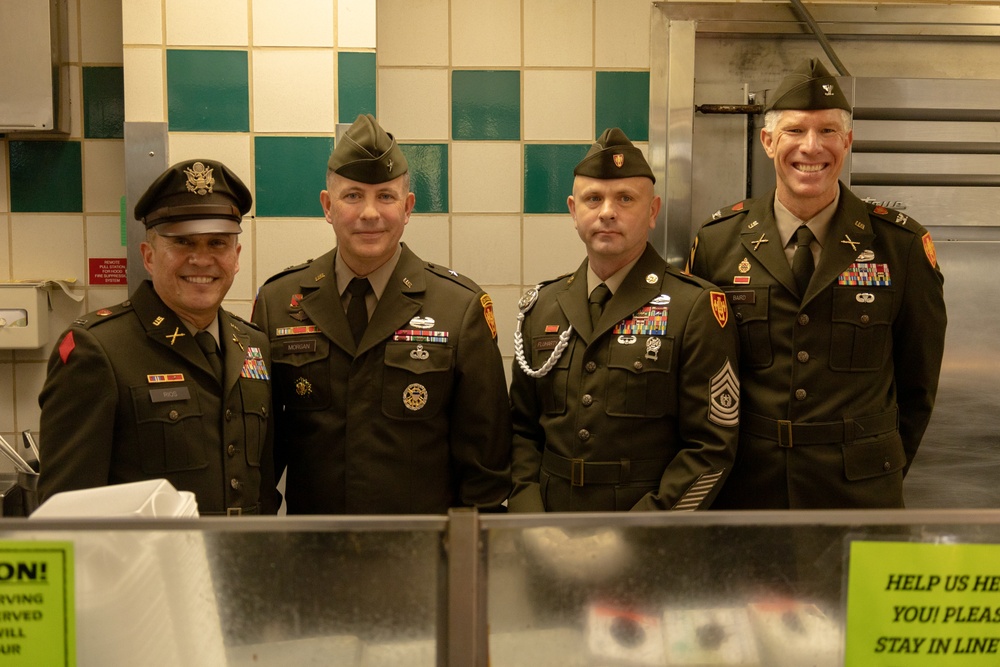 U.S. Army Field Artillery Commandant Team Serves Thanksgiving Dinner