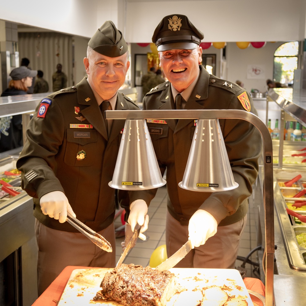 U.S. Army Field Artillery Commandant Team Serves Thanksgiving Dinner