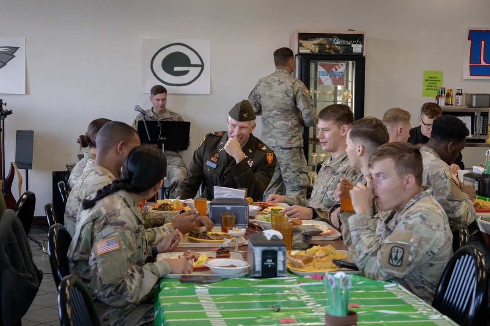 U.S. Army Field Artillery Commandant Team Serves Thanksgiving Dinner