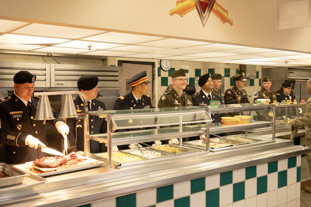 U.S. Army Field Artillery Commandant Team Serves Thanksgiving Dinner