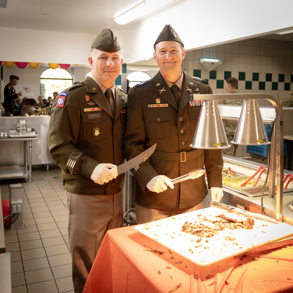 U.S. Army Field Artillery Commandant Team Serves Thanksgiving Dinner