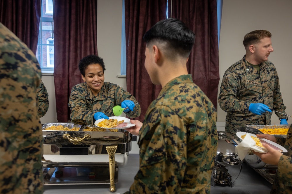 Security Battalion hosts Thanksgiving Barracks Feast on Marine Corps Base Quantico