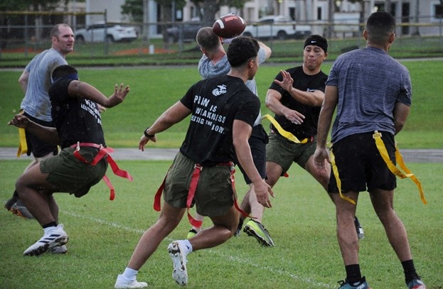 Army/Navy/Marines Football match in the Caribbean