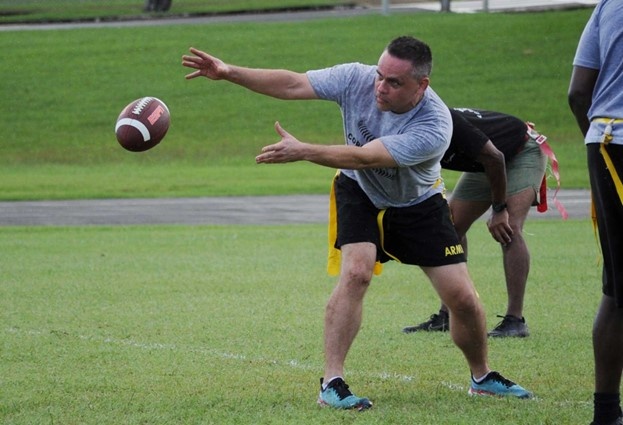 Army/Navy/Marines Football match in the Caribbean