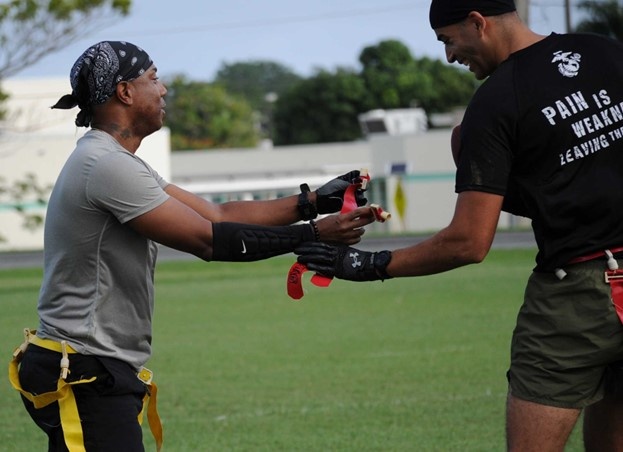 Army/Navy/Marines Football match in the Caribbean