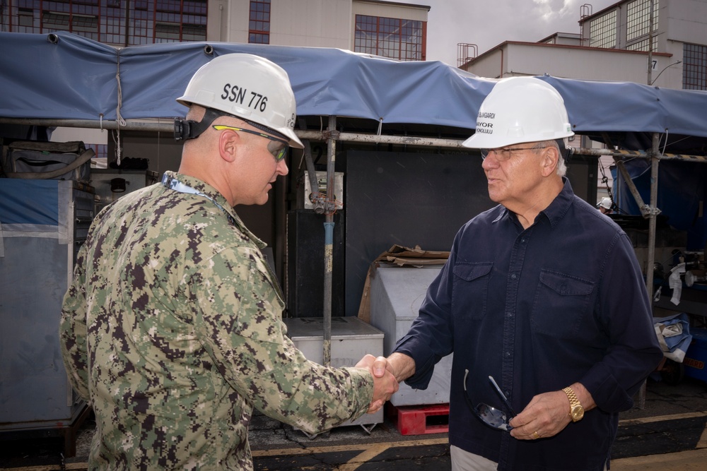 Mayor Rick Blangiardi Visit Pearl Harbor Naval Shipyard