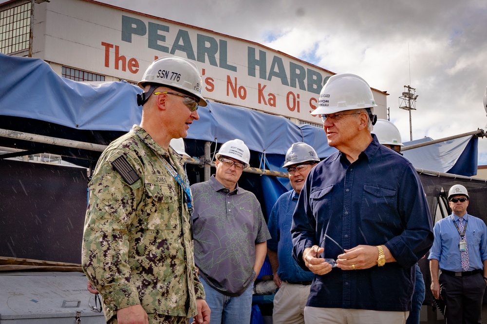 Mayor Rick Blangiardi Visit Pearl Harbor Naval Shipyard