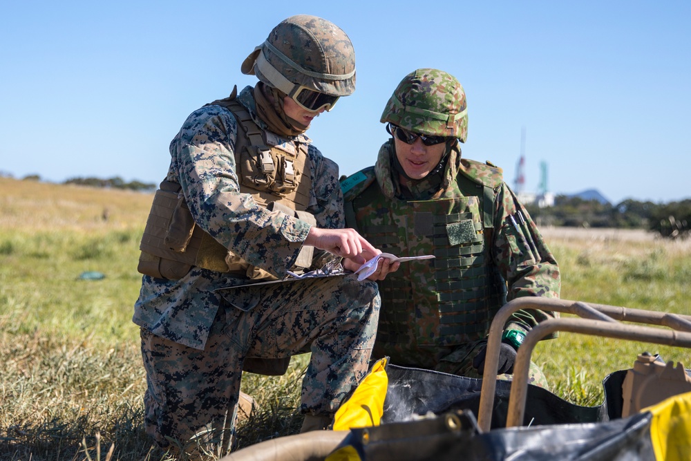 Resolute Dragon 23 FTX | 1st MAW, JGSDF Conduct MEDEVAC and Refueling Drills at Jumonjibaru